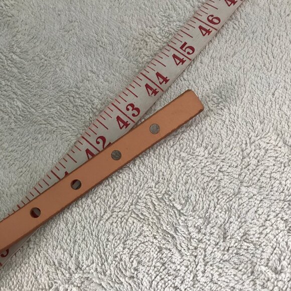 J CREW WOMENS VEGTABLE TANNED LETAHER BELT BROWN ADJUSTABLE WOMENS MEDIUM LARGE - Picture 5 of 9